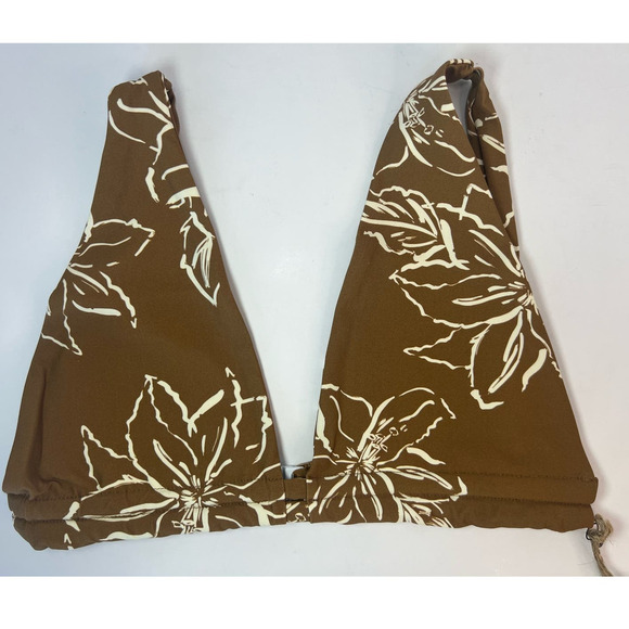 NWT Stone Fox Swim Paloma Bikini Top, Coco Fleur, size XS, Wide Cup, Adjustable - Picture 2 of 15